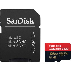 SanDisk 128GB Extreme Pro Micro SD Card + Adapter for Gopro & Drones SanDisk 128GB Extreme Pro Micro SD Card + Adapter for Gopro & Drones